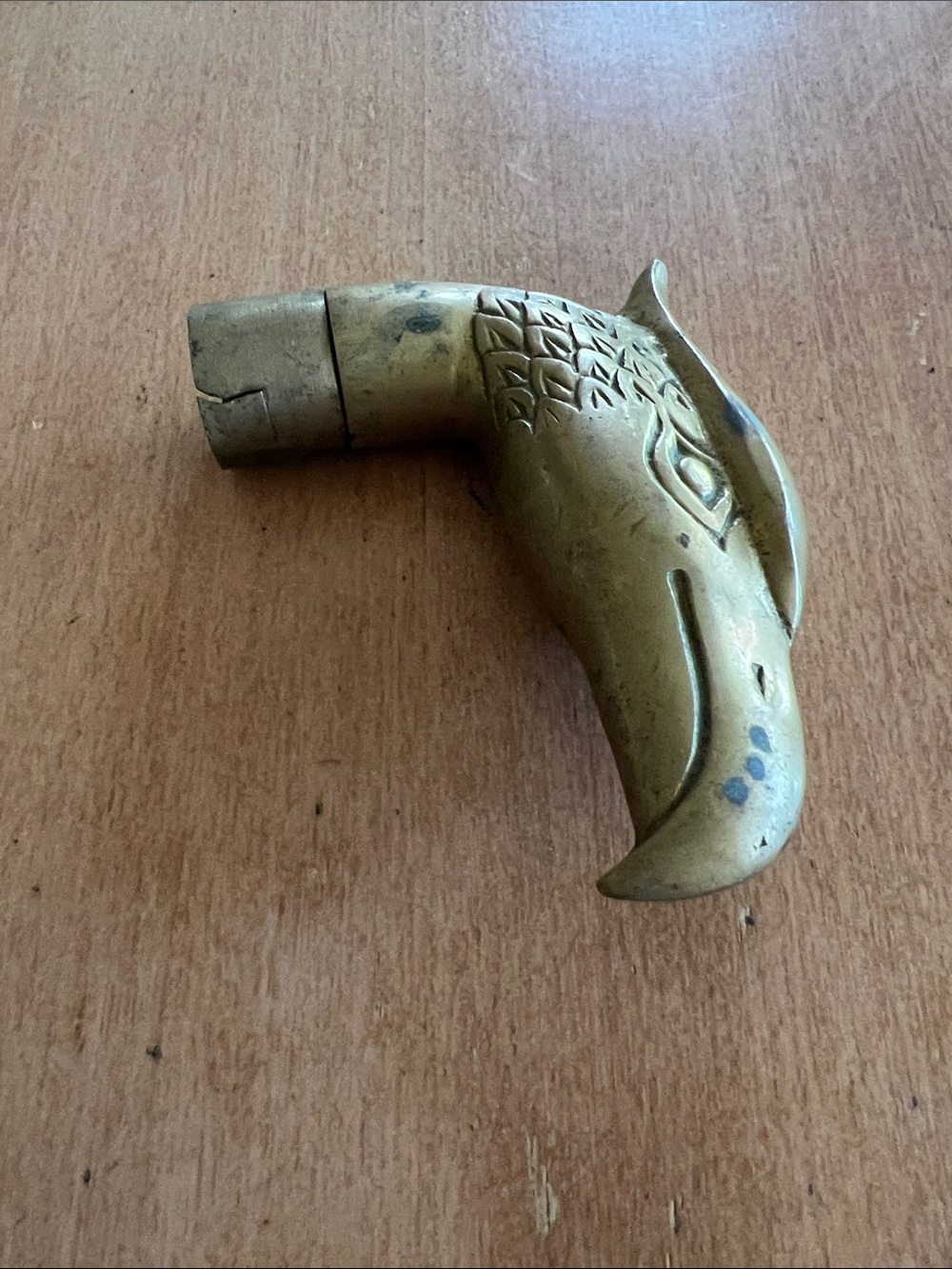 Brass Eagle Head Handle Accent - Sculpted Bird Design cane handle